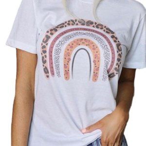 White Rainbow Graphic Tee